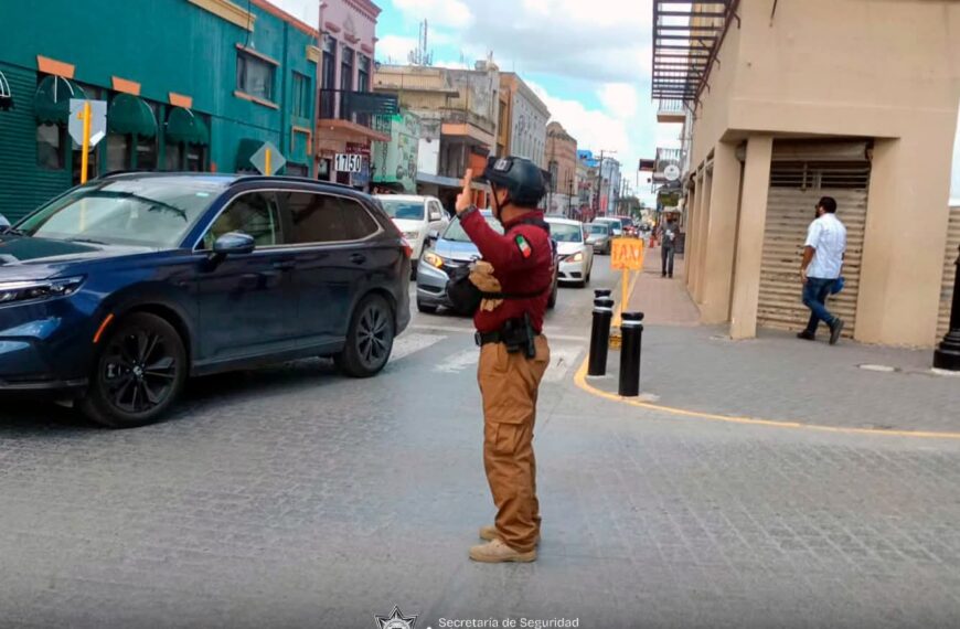 Elementos de Seguridad de Matamoros coordinan flujo vehicular…
