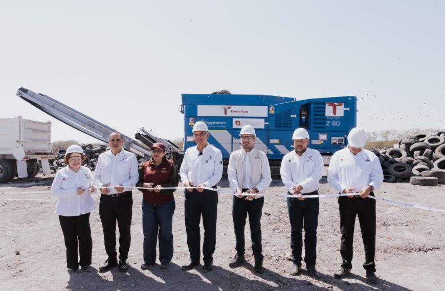 Ponen en marcha trituradora de llantas; “Gracias al…