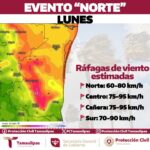 AVISO PREVENTIVO: FUERTES VIENTOS (EVENTO DE “NORTE”)